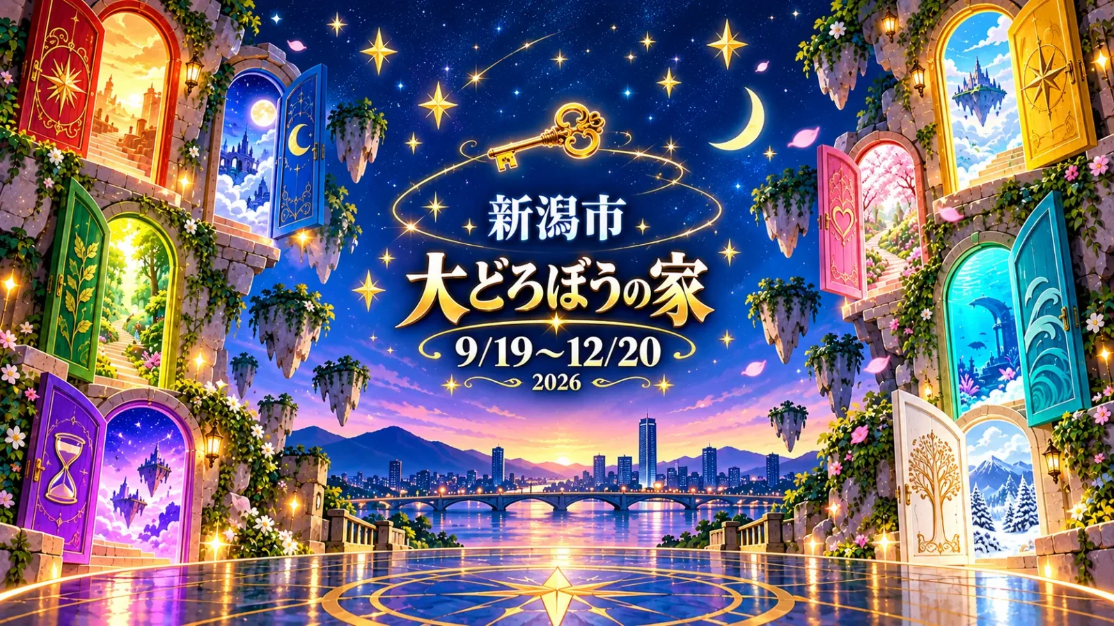 「大どろぼうの家」展は12月20日まで｜万代島美術館で8つの部屋を巡る冒険へ｜編集部制作のイメージイラスト