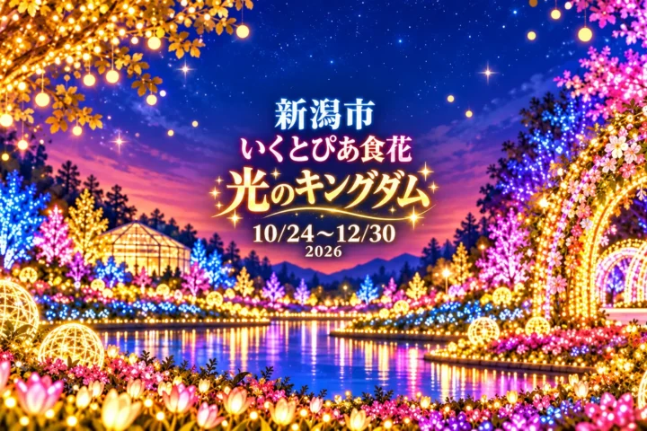 いくとぴあ食花「光のキングダム」10月24日開幕｜冬のイルミネーション2026｜編集部制作のイメージイラスト